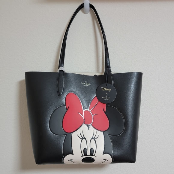 New Disney X Kate Spade Black and Red Reversible Disney Tote - Picture 1 of 3